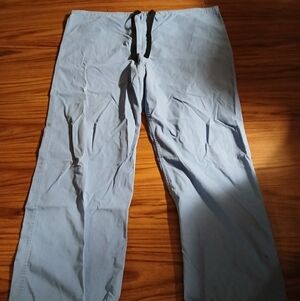 Standard Textile Men's Large Blue Scrub Pants With Darker Blue Drawstrings